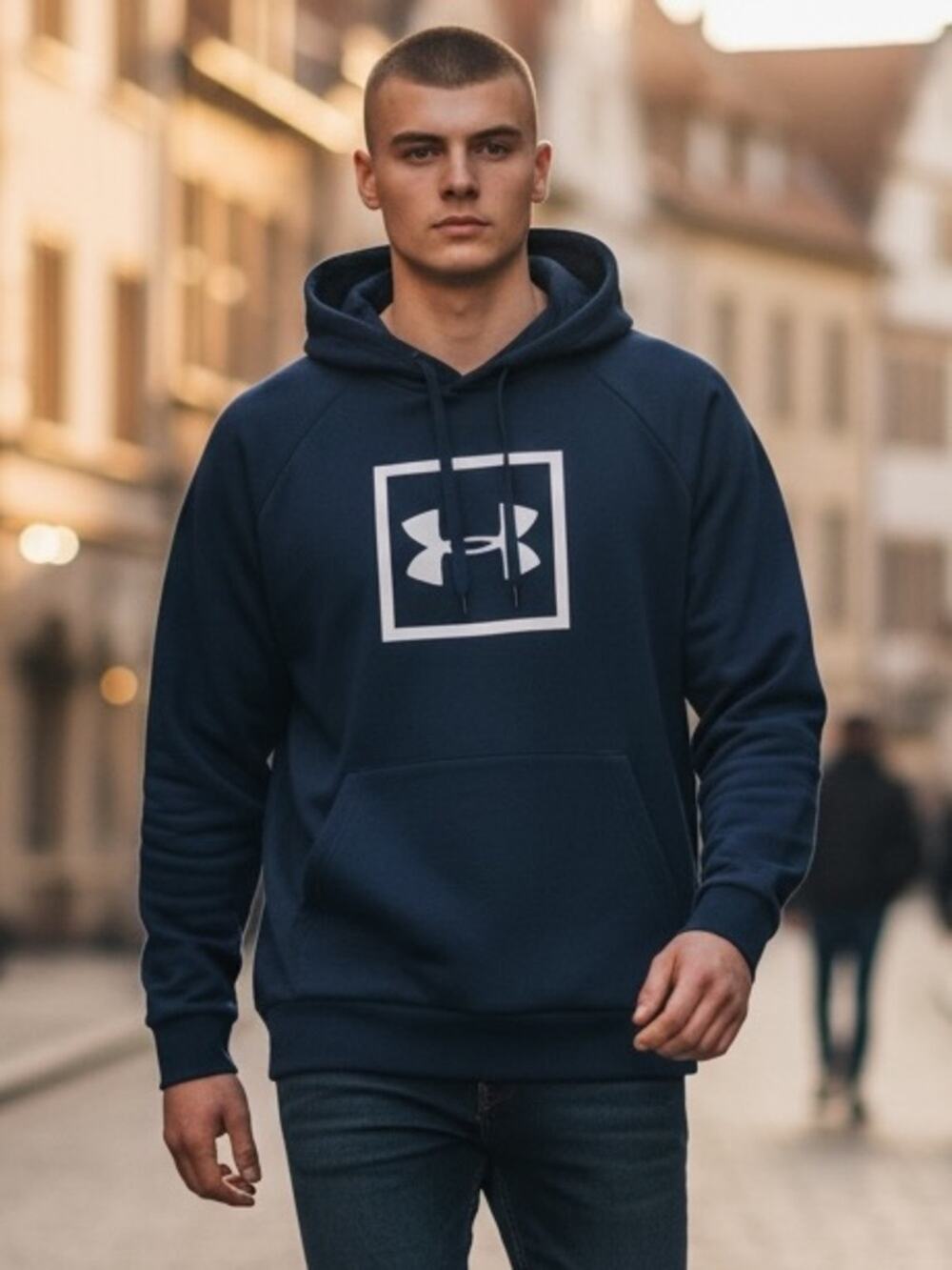 UNDER ARMOUR Men’s XL Navy Blue Hoodie Sweatshirt